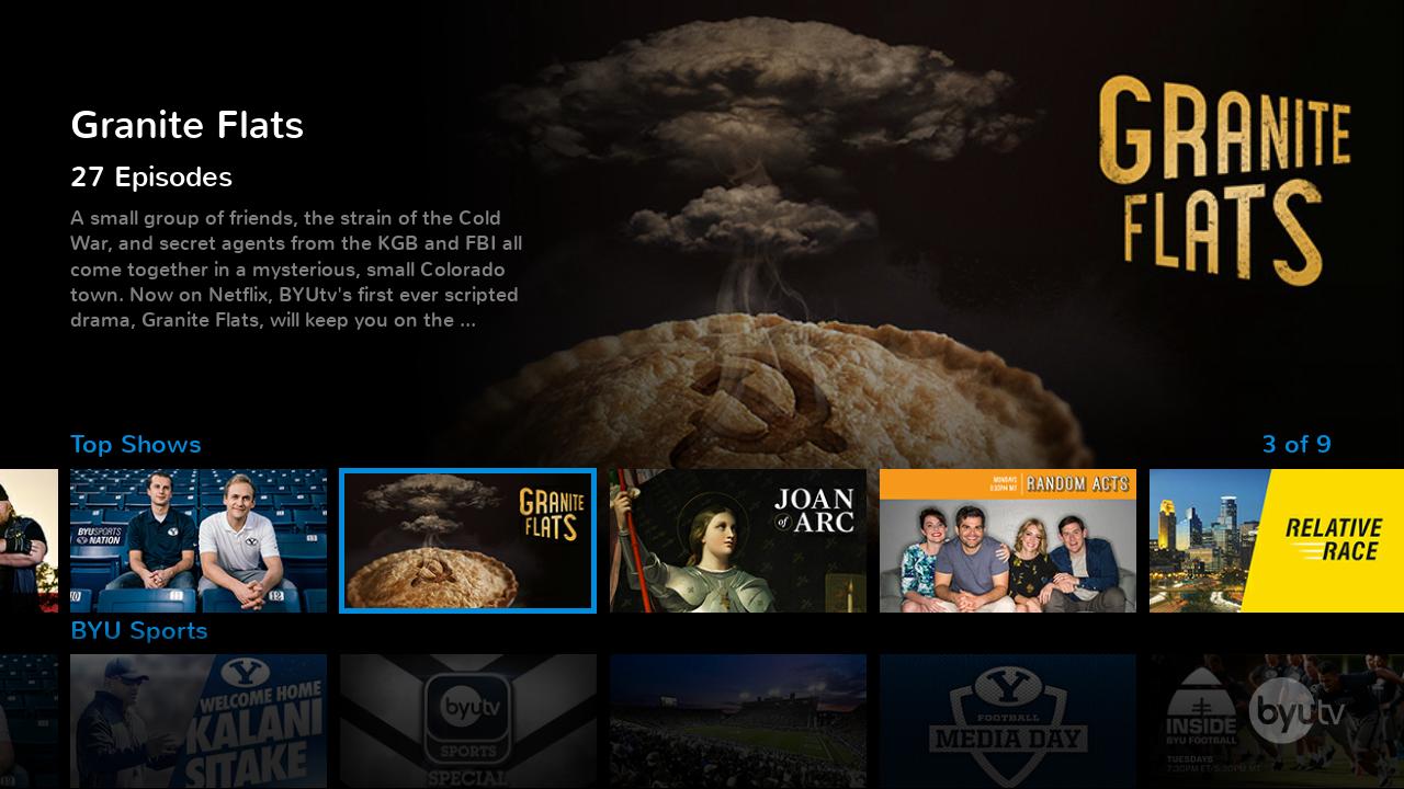 BYUtv TV App Roku Channel Store Roku