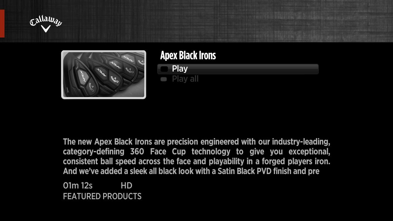 Callaway Golf TV TV App Roku Channel Store Roku