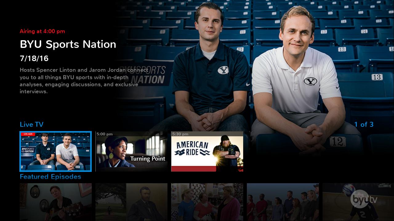 BYUtv TV App Roku Channel Store Roku